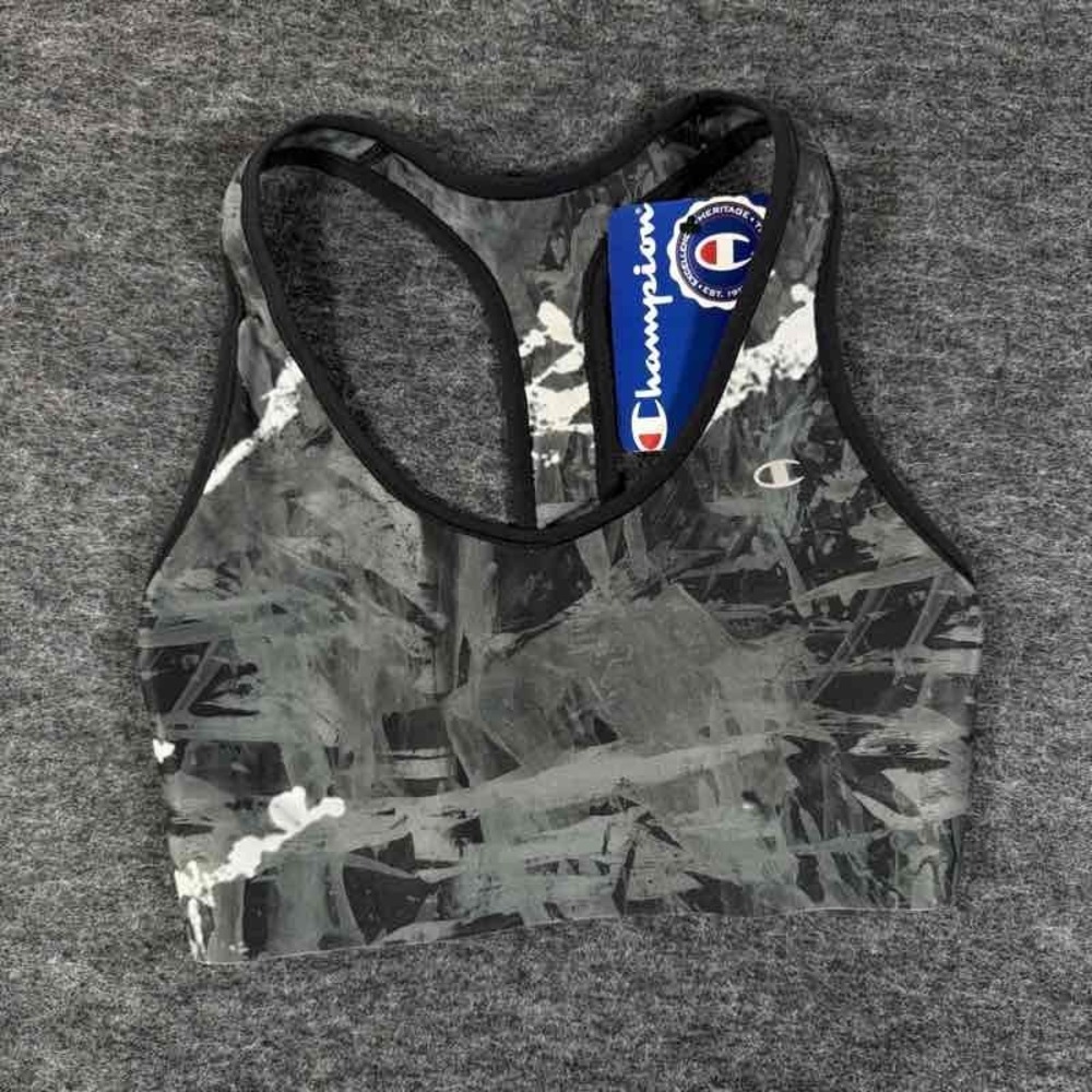 Champion Women's Camo Racerback Sports Bra Abstract Print Workout BYU Cougars